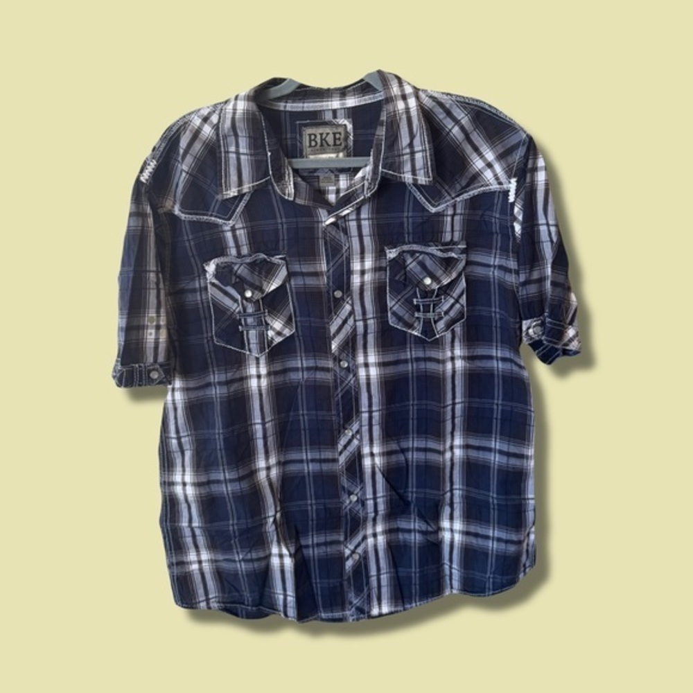 BKE Western SS Button Up W/ Pearl Snaps
